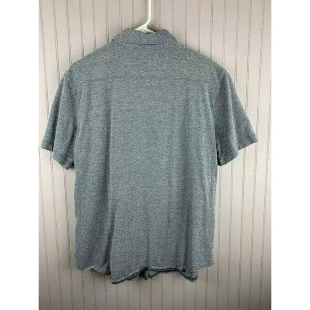 Nautica Mens Size XL Shirt Button Down Knit Gray Short Sleeve Cotton - Picture 4 of 4